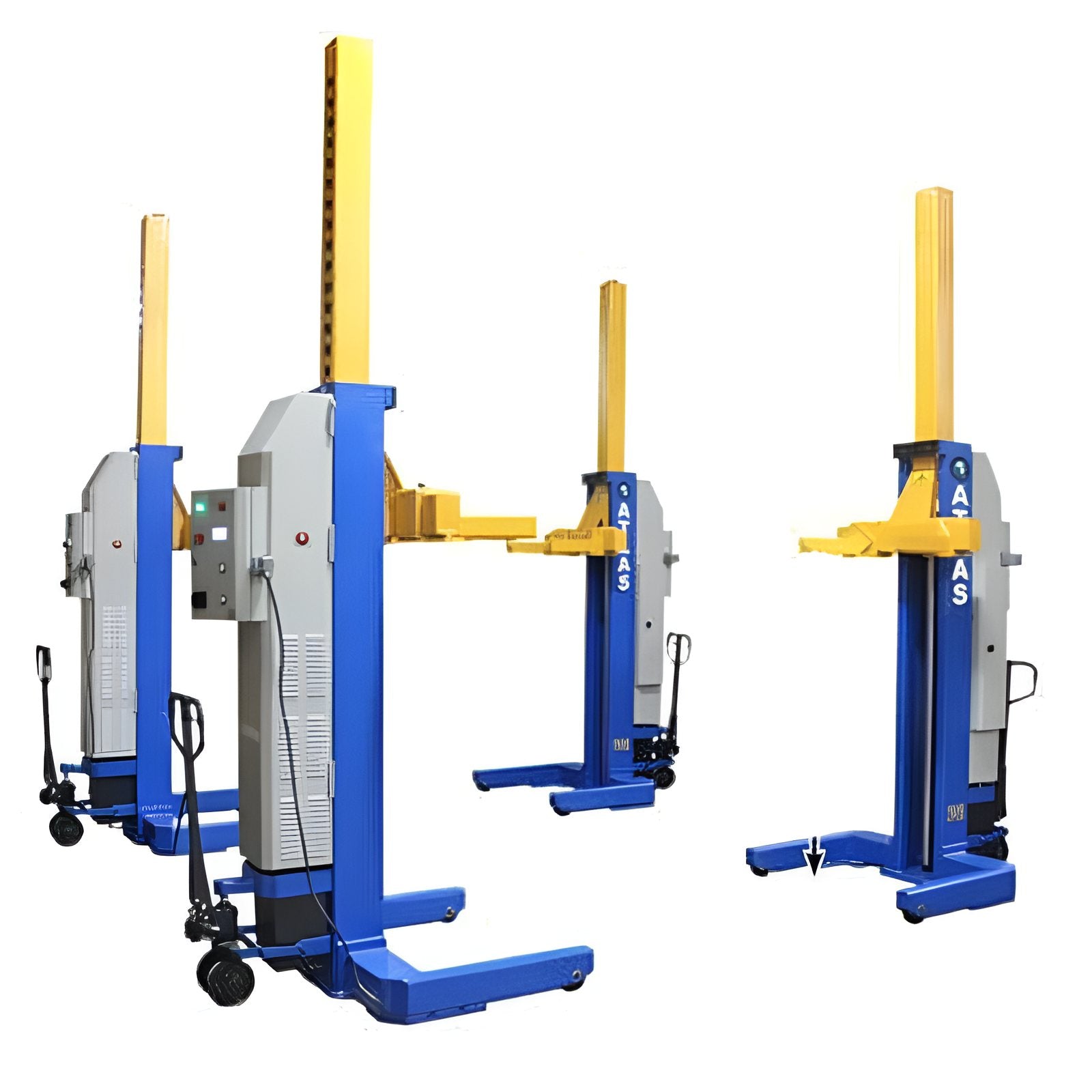 Atlas ML-4030BC 16,500lb Mobile Column Lift (4-pack) - ALI Certified