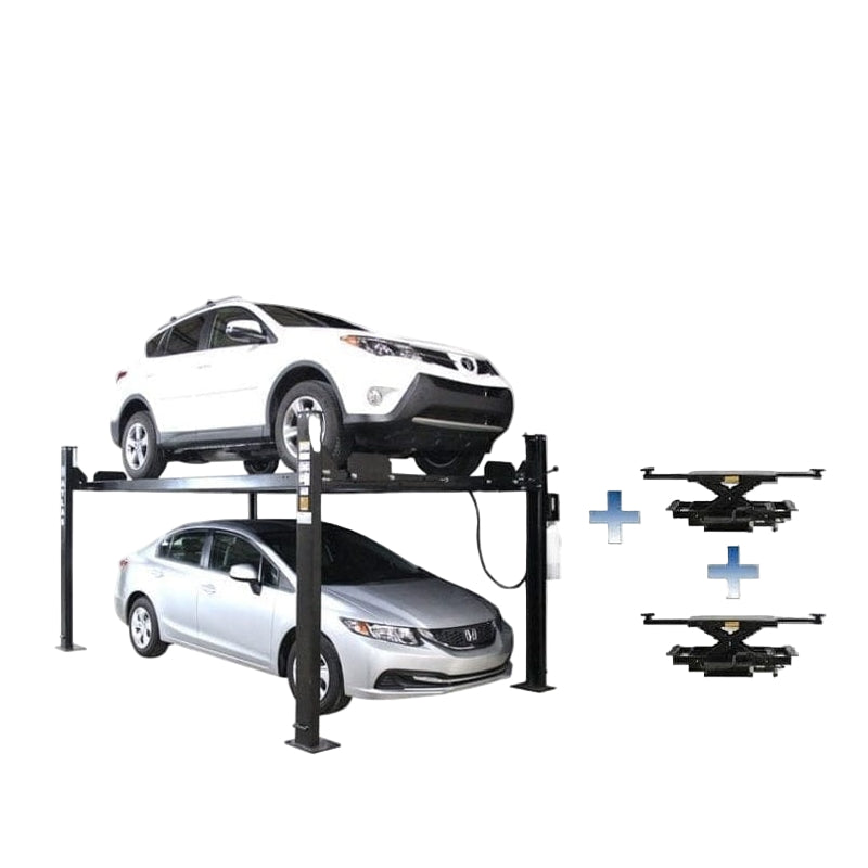 Atlas ALI Certified APEX 8 4 Post Lift + RJ35 Sliding Jacks Combo