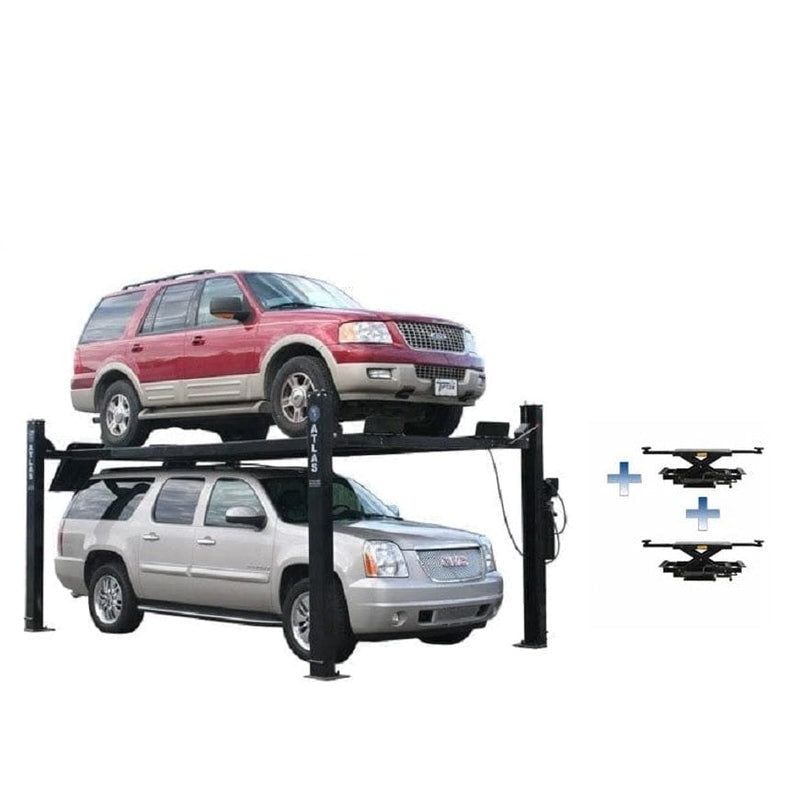 Atlas PRO9000 4 Post Lift + RJ35 Sliding Jacks Combo