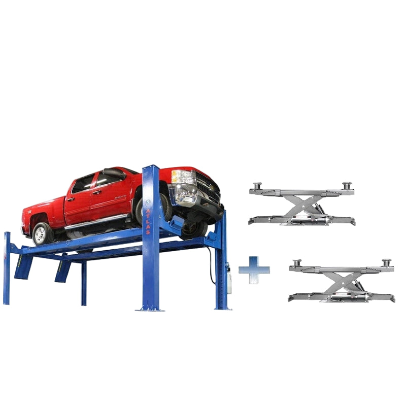 Atlas Platinum PVL14OF-EXT 4 Post Lift + RJ7000 ALI Certified Combo
