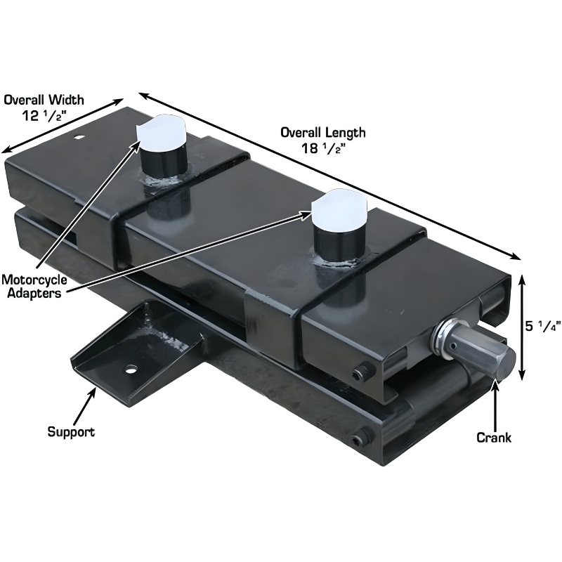 Atlas ATEHTBJ Blackjack Motorcycle and ATV Center Jack with Adapters