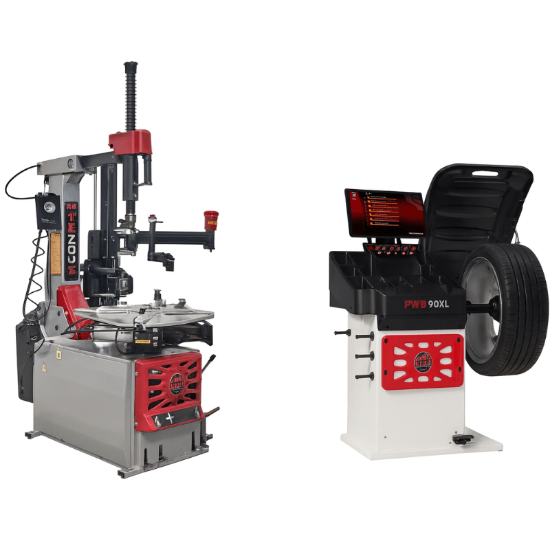Atlas Platinum PTC600 Tire Changer and PWB90XL Wheel Balancer Combo Package