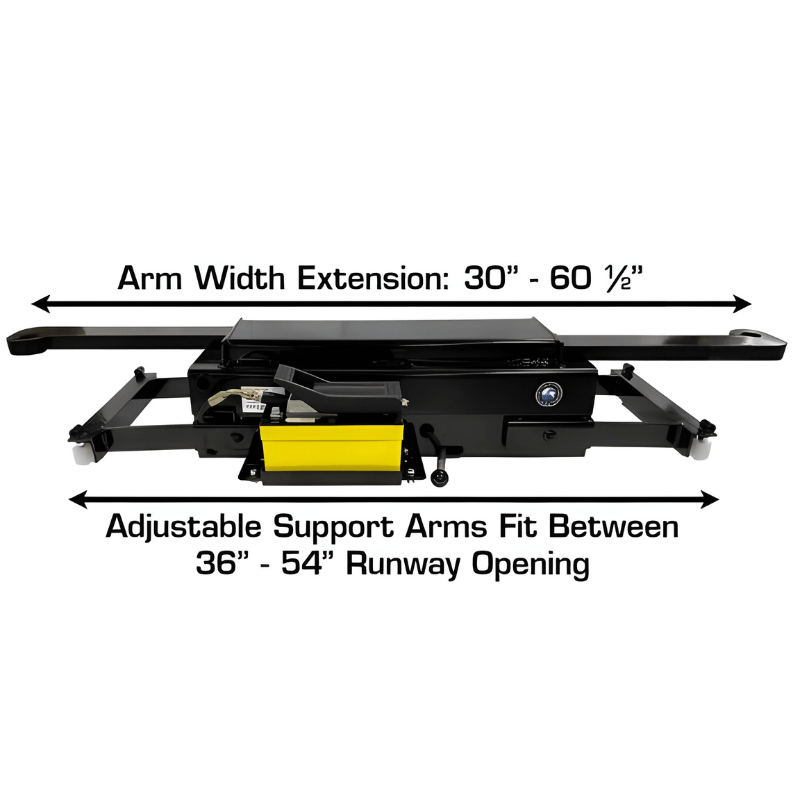 Atlas RJ45A 4,500 lb Capacity Air/Hydraulic Rolling Bridge Jack