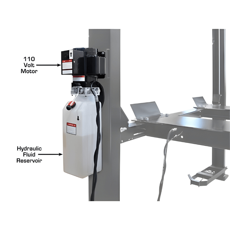Atlas Apex 9 9,000 lb 4 Post Lift with (2) RJ45A Rolling Jack Combo
