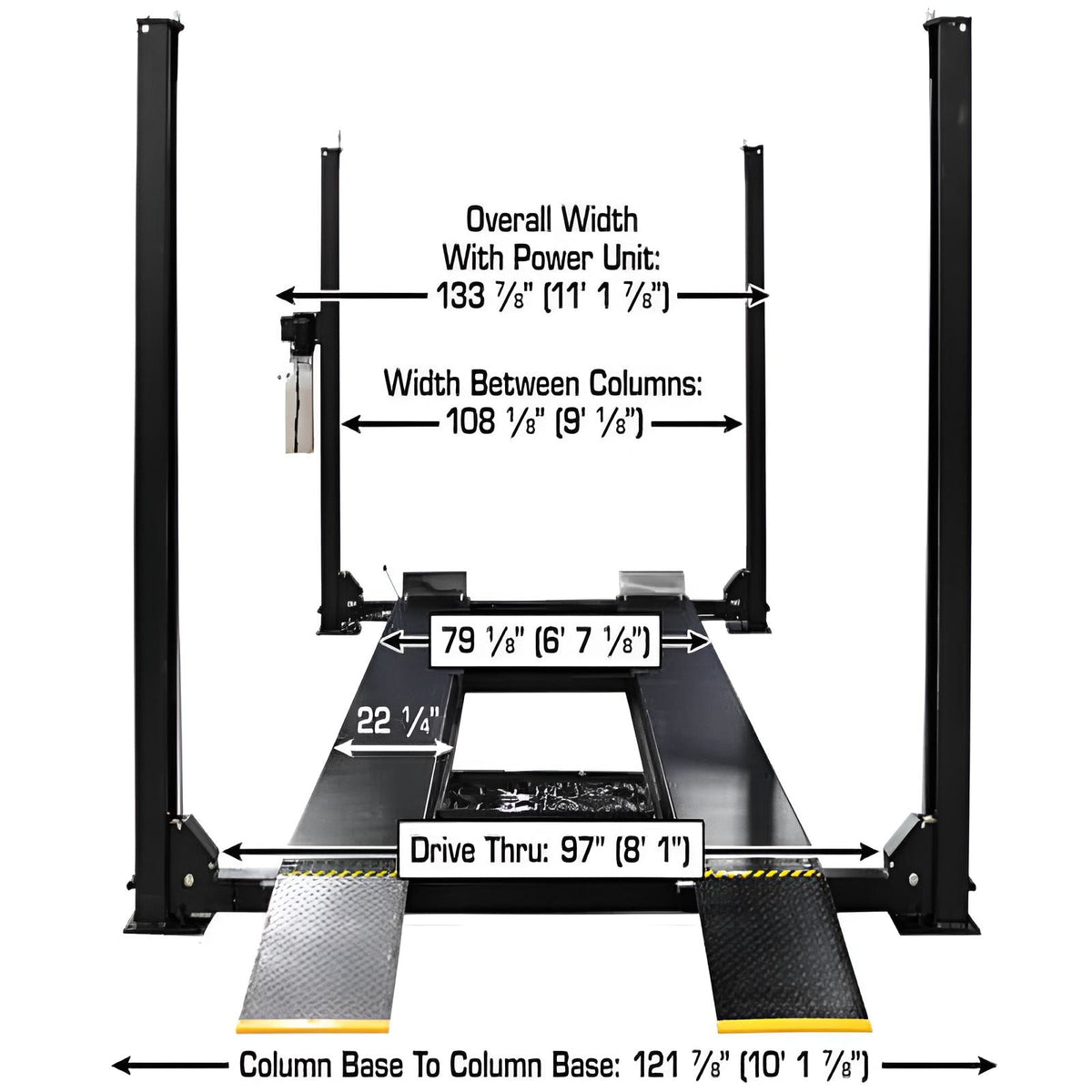 Atlas Apex 9 9,000 lb 4 Post Lift with (2) RJ45A Rolling Jack Combo