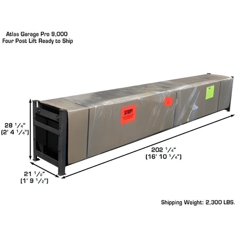 Atlas Pro9000 4-Post Lift + (2) RJ45A Rolling Bridge Jack Combo
