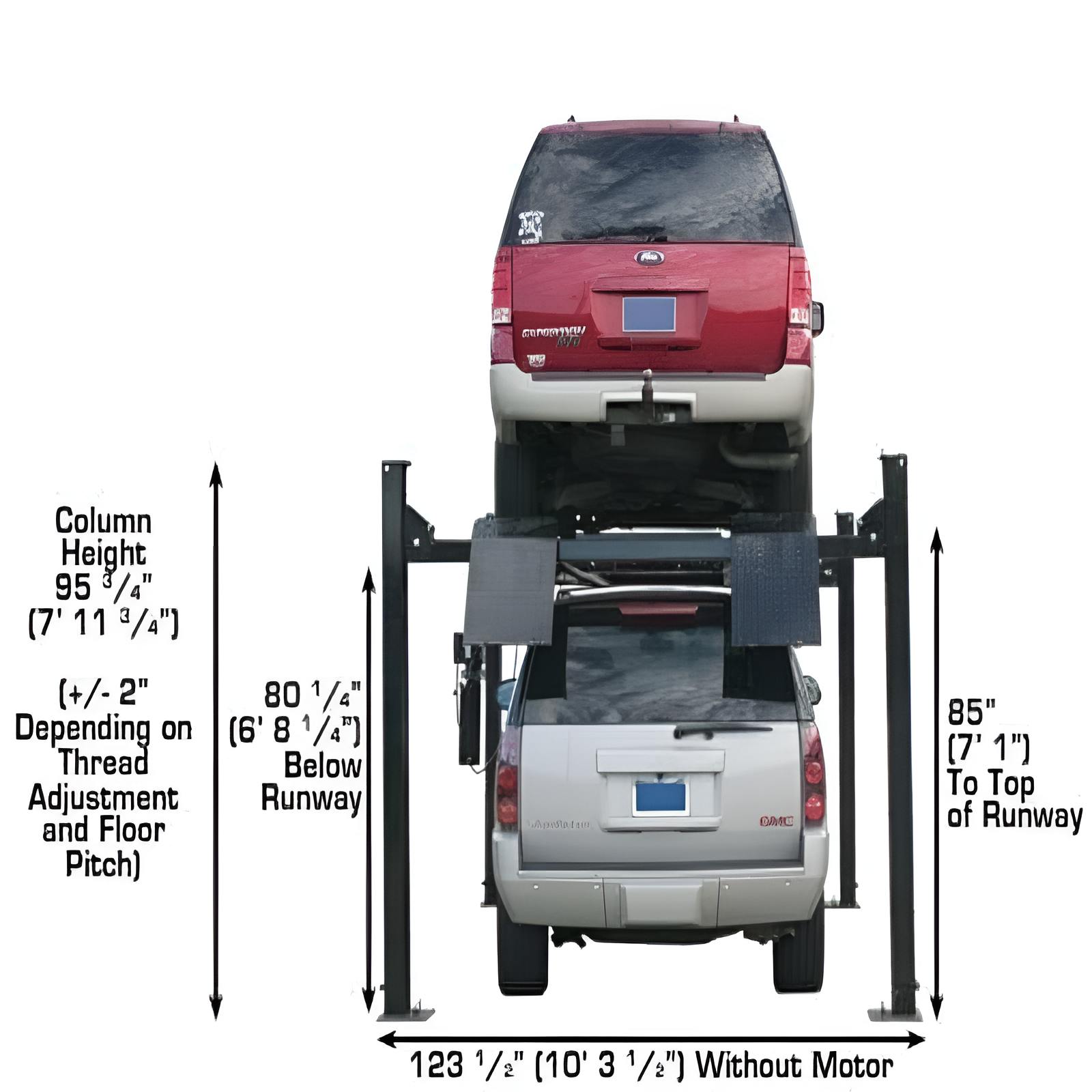 Atlas Pro9000 4-Post Lift + (2) RJ45A Rolling Bridge Jack Combo