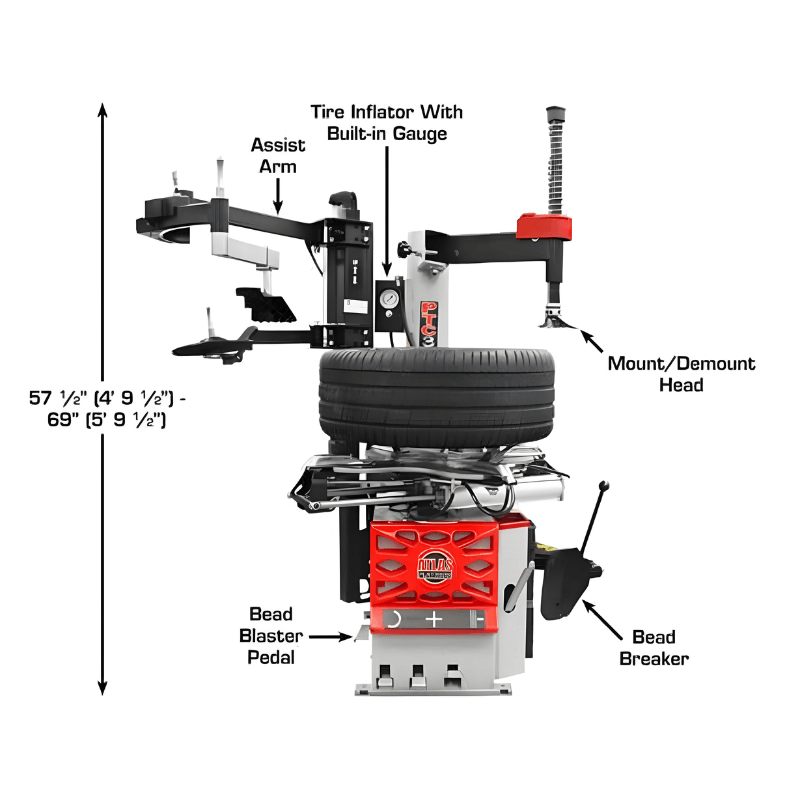 Atlas Platinum PTC300 + PWB70 Tire Changer and Wheel Balancer Combo