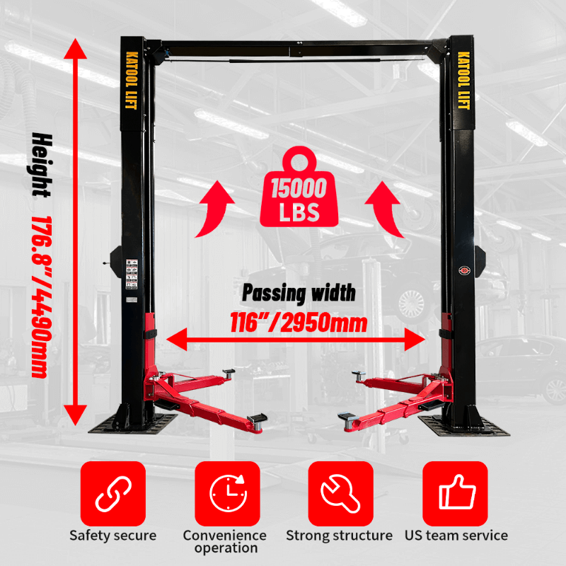 Katool KT-M150D 15,000 lbs Two Post Lift