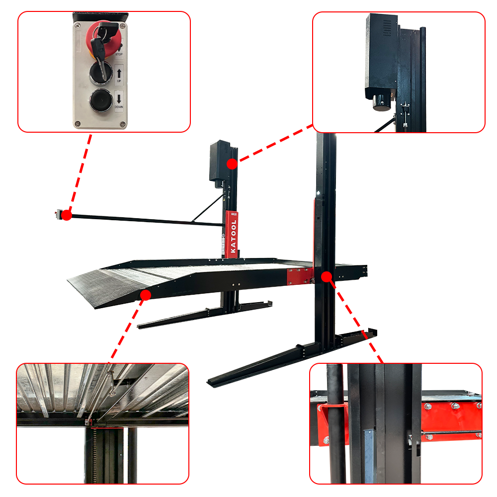 Katool Two Post KT-P2700 - 6600lb Parking Lift