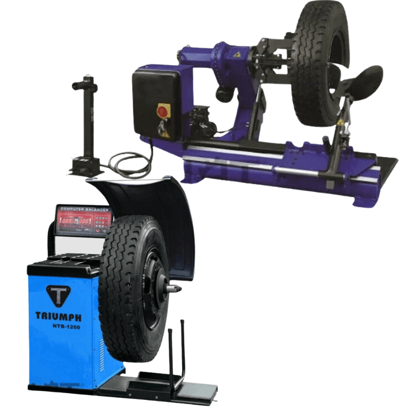 Triumph NTC-690 Tire Changer with NTB-1200 Wheel Balancer Combo