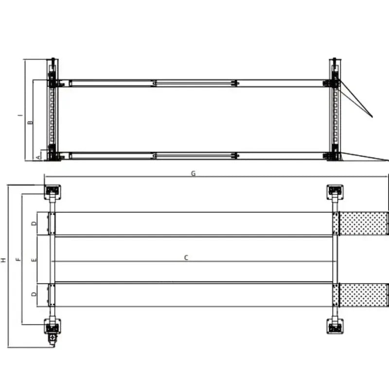 Triumph NTR-24 24,000lb 4 Post Car Lift