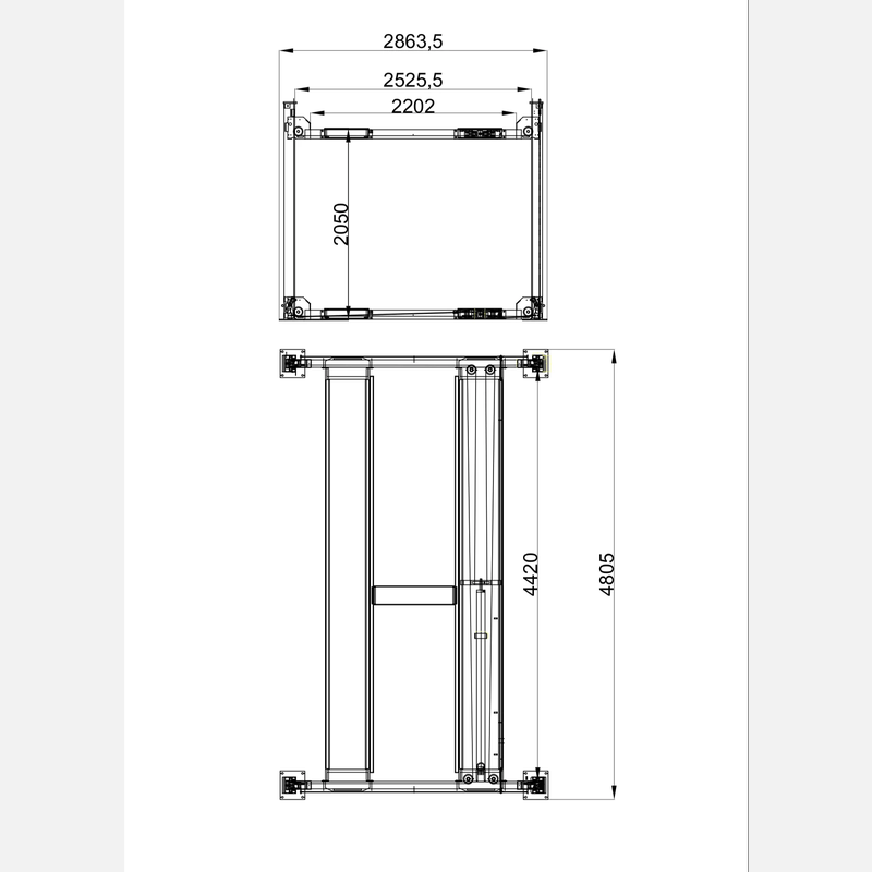 Katool 4H950 9,500lbs Heavy Duty 4 Post Parking Car lift