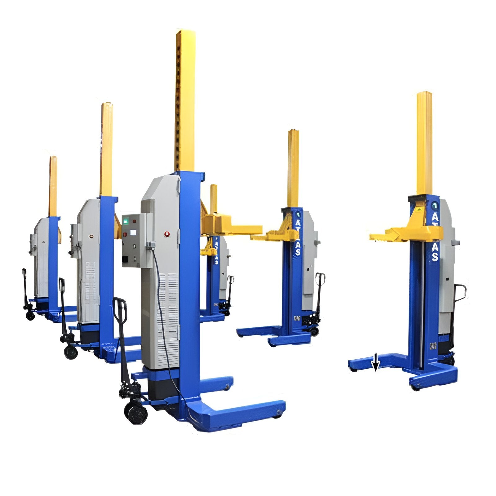 Atlas ML-6045BC 16,500lb Mobile Column Lift System (6 Pack) - ALI Certified