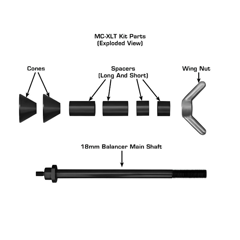 Atlas MCXLTKT Wheel Balancer Motorcycle Adapter Kit (Extra Large)