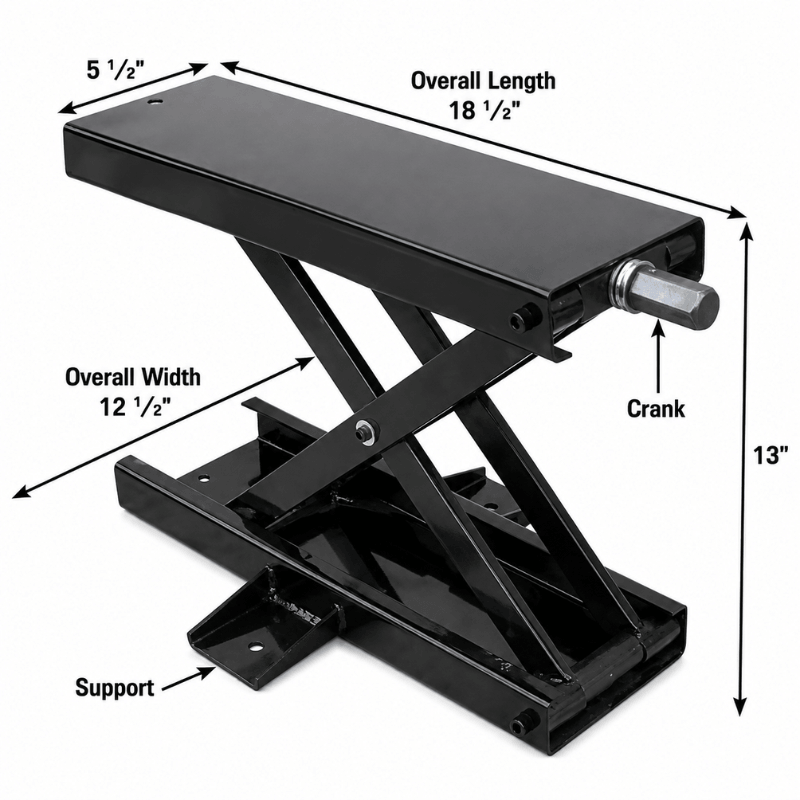 Atlas ATEHTBJ Blackjack Motorcycle and ATV Center Jack with Adapters
