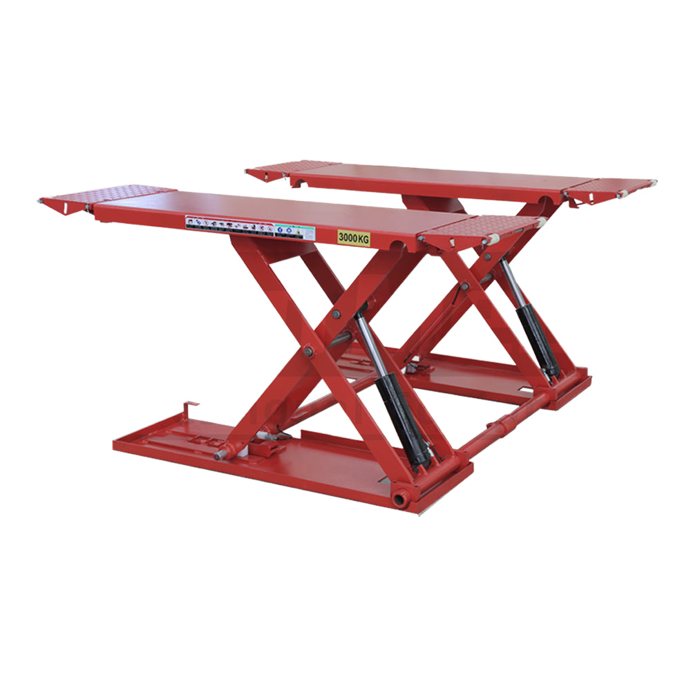 Mid Rise Movable Scissor Car Lift Cheap Mini Hydraulic Car Jack 4000kg Lifting Capacity Double Cylinder for Motorcycles
