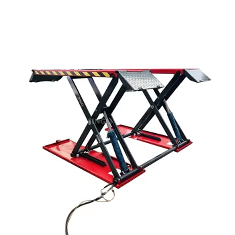 Mid Rise Movable Scissor Car Lift Cheap Mini Hydraulic Car Jack 4000kg Lifting Capacity Double Cylinder for Motorcycles