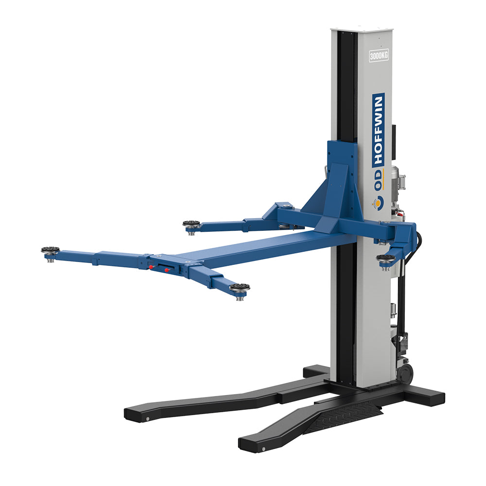 OD-HOFFWIN SSL2.7 3000Kg Lifting Capacity Movable Electro-hydraulic Single Post Lift Manual Lock Release Single Post Car Lift