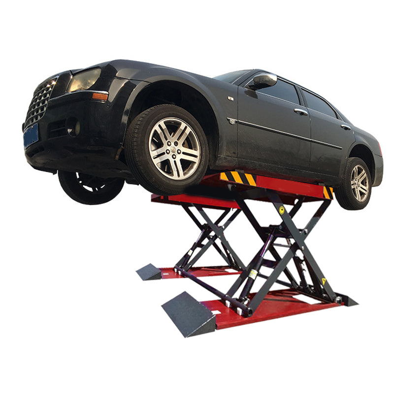 Mid Rise Movable Scissor Car Lift Cheap Mini Hydraulic Car Jack 4000kg Lifting Capacity Double Cylinder for Motorcycles