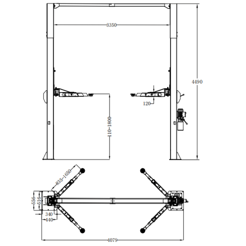 Katool KT-M150D 15,000 lbs Two Post Lift