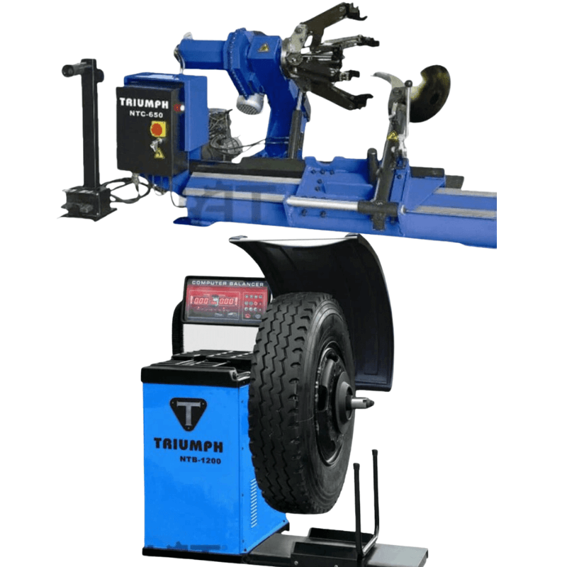 Triumph NTC-650 Tire Changer with NTB-1200 Wheel Balancer Combo - HD Trucks
