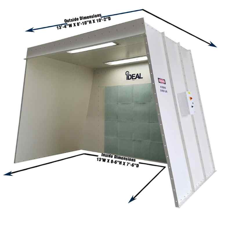 Ideal PSB-AFOFB1388-AK Open Face Paint Booth